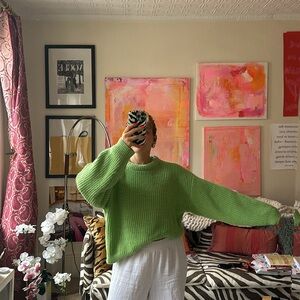 Scotch and soda - lime Green sweater